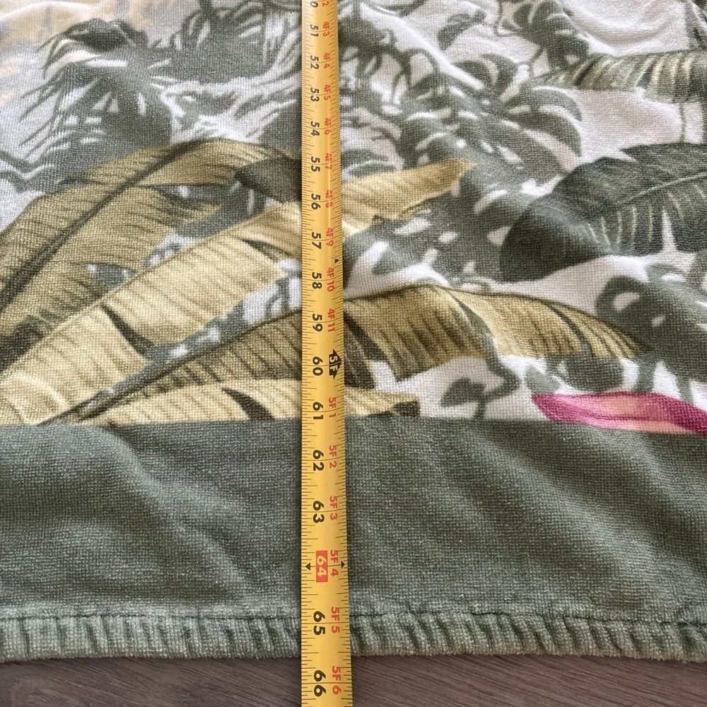 TOMMY BAHAMA Oversized Beach Towel Multicolor Large Tropical Flower Palm trees